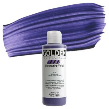 GOLDEN Fluid Acrylics Ultramarine Violet 4 oz