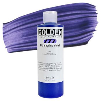 GOLDEN Fluid Acrylics Ultramarine Violet 8 oz