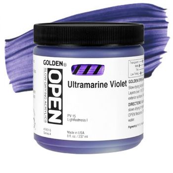 GOLDEN Open Acrylic Paints Ultramarine Violet 8 oz
