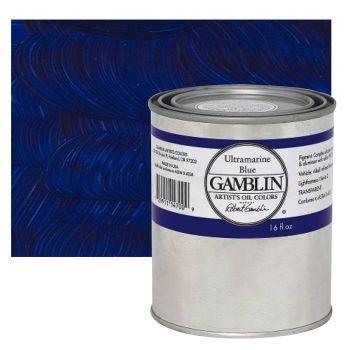 Gamblin Artists Oil - Ultramarine Blue, 16oz Can