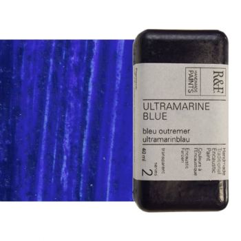 R&F Encaustic Handmade Paint 40 ml Block - Ultramarine Blue