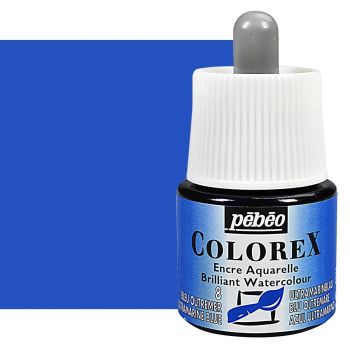 Pebeo Colorex Watercolor Ink Ultramarine Blue, 45ml