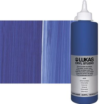 LUKAS CRYL Studio Acrylic Paint - Ultramarine Blue, 500ml Bottle