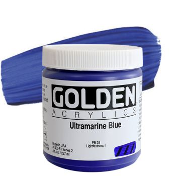 GOLDEN Heavy Body Acrylics - Ultramarine Blue, 8oz Jar