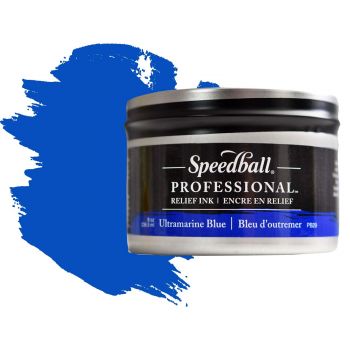 Speedball Professional Relief Ink - Ultramarine Blue 8oz