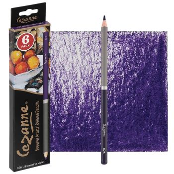 Cezanne Premium Colored Pencils - Ultramarine Violet, Box of 6