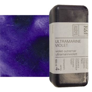 R&F Encaustic Handmade Paint 104 ml Block - Ultramarine Violet