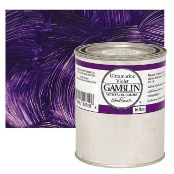 Gamblin Artists Oil - Ultramarine Violet, 16oz Can