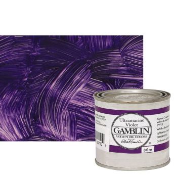 Gamblin Artists Oil - Ultramarine Violet, 8oz Can