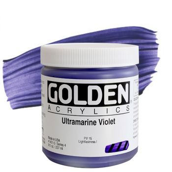 GOLDEN Heavy Body Acrylics - Ultramarine Violet, 8oz Jar