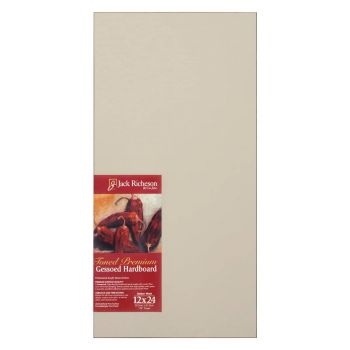 Jack Richeson 1/8" Toned Gesso Hardboard Canvas Panels - Umber, 12"x24"