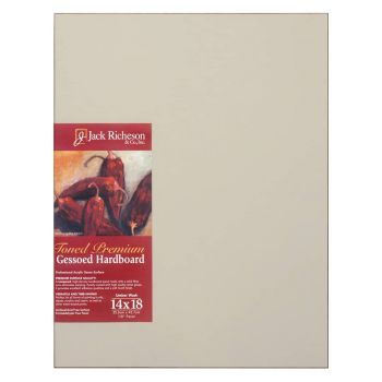 Jack Richeson 1/8" Toned Gesso Hardboard Canvas Panels - Umber, 14"x18"