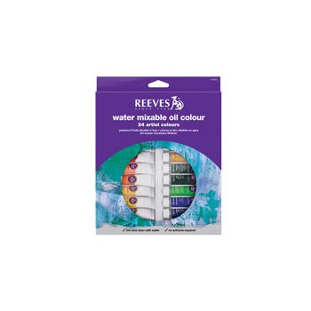 Reeves Water-soluble Oil Color Set of 24 12 ml Tubes