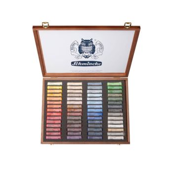 Schmincke Soft Pastels Walnut Stained Wood Box Set of 60 - Assorted Colors