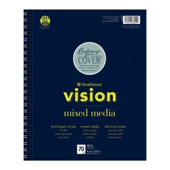 Strathmore Vision Mixed Media 9x12 In Pad Wire Bound - Medium Surface - 70 Sheets