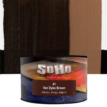 SoHo Artist Oil Color Van Dyke Brown 430ml Can