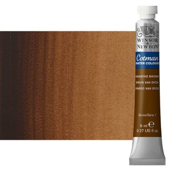 Winsor & Newton Cotman Watercolor 8 ml Tube - Van Dyke Brown