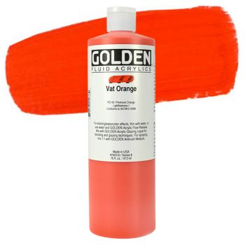 GOLDEN Fluid Acrylics Vat Orange 16 oz