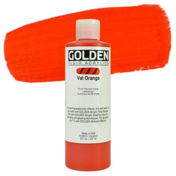 GOLDEN Fluid Acrylics Vat Orange 8 oz