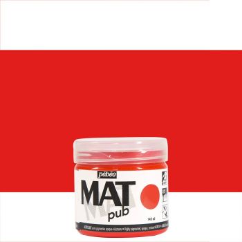 Pebeo Acrylic Mat Pub 140ml - Vermilion Red