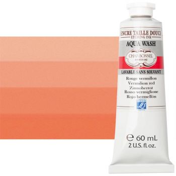 Charbonnel Aqua Wash Etching Ink - Vermilion Red, 60ml Tube 