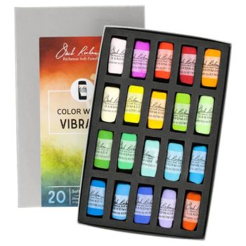 Richeson Hand-Rolled Soft Pastels Set of 20 Color Wheel: Vibrant