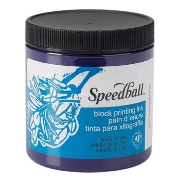 Violet 8oz Water Soluble Speedball Block Printing Ink 