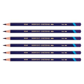 Derwent Inktense Pencil Box of 6 No. 0800 - Violet 