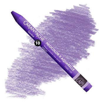 Caran d'Ache Neocolor II Water-Soluble Wax Pastels - Violet, No. 120 (Box of 10)