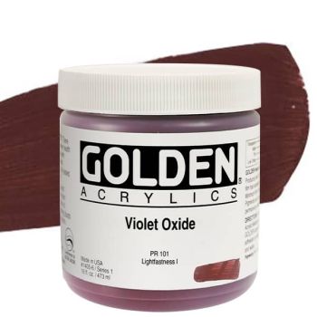 GOLDEN Heavy Body Acrylics - Violet Oxide, 16oz Jar