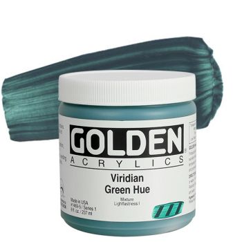 GOLDEN Heavy Body Acrylic 8 oz Jar - Viridian Hue