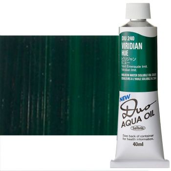 Holbein Duo Aqua Water-Soluble Oil Color 40 ml Tube - Viridian Hue