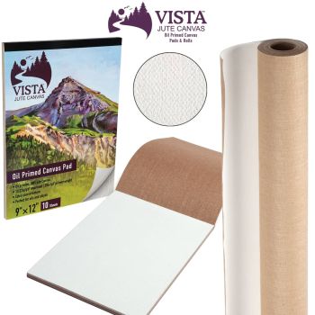 Vista Jute Oil-Primed Canvas Pads and Rolls