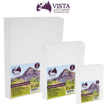 Vista Jute Oil-Primed Stretched Canvas Panels