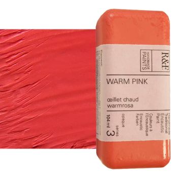 R&F Encaustic Handmade Paint 104 ml Block - Warm Pink