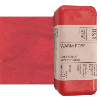 R&F Encaustic Handmade Paint 104 ml Block - Warm Rose