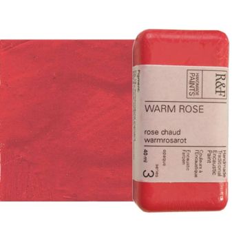 R&F Encaustic Handmade Paint 40 ml Block - Warm Rose