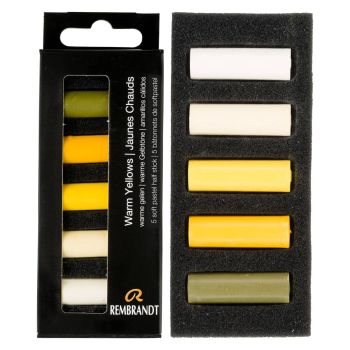 Rembrandt Soft Pastel Half-Stick Set of 5 Warm Yellows