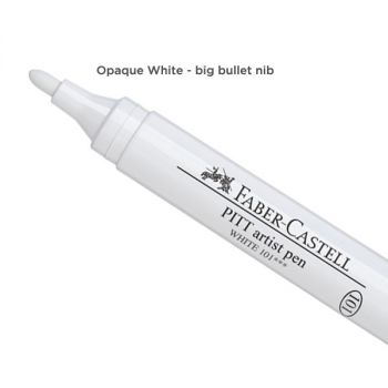 Faber-Castell Pitt Big Brush Pen Individual No. 101 - White Opaque (Bullet Nib) 
