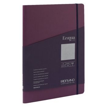 Fabriano EcoQua+ Notebook 8.3 x 11.7" Dot Grid Hidden Spiral Wine
