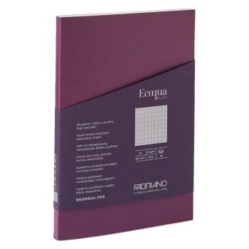 Fabriano EcoQua+ Notebook 5.8 x 8.3" Dot Grid Glue-Bound Wine