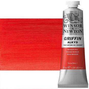 Winsor & Newton Griffin Alkyd Fast-Drying Oil Color - Winsor Red, 37ml Tube