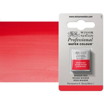 Winsor & Newton Professional Watercolor Half Pan - Winsor Red