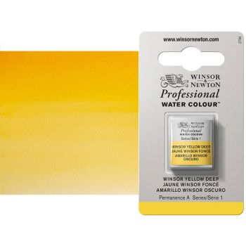 Winsor & Newton Professional Watercolor Half Pan - Winsor Yellow Deep