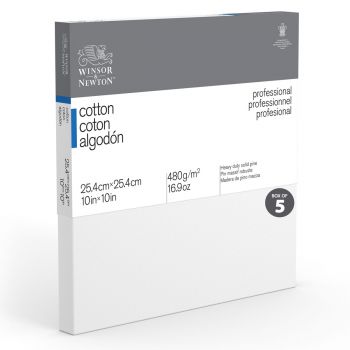 Winsor & Newton Professional Canvas Standard Depth (0.82") Stretched Canvas-10"x10" (Box of 5)
