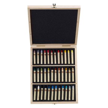 Sennelier Oil Pastels Wood Box Plein Air Set Assorted Colors (Set of 36)
