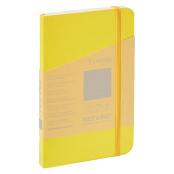 Fabriano EcoQua+ Notebook 3.5 x 5.5" Dot Grid Stitch-Bound Yellow
