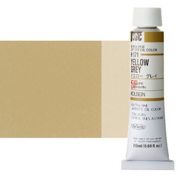 Holbein Extra-Fine Artists' Oil Color 20 ml Tube - Yellow Grey