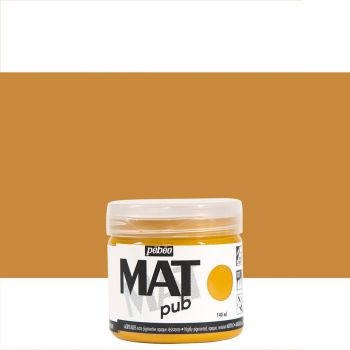 Pebeo Acrylic Mat Pub 140ml - Yellow Ochre