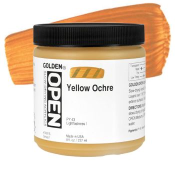 GOLDEN Open Acrylic Paints Yellow Ochre 8 oz